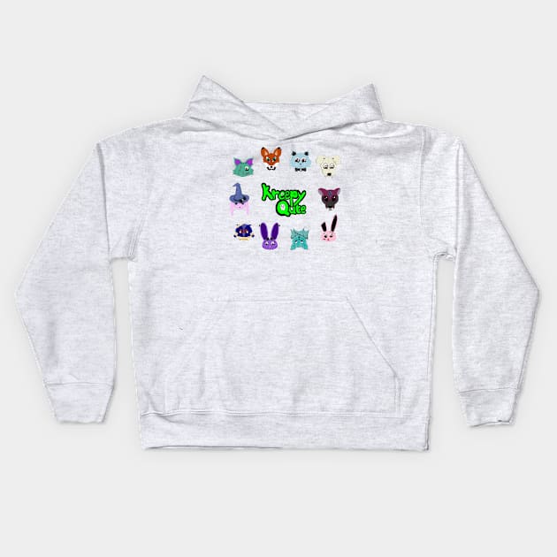 The KreepyQute Gang: a collection of undead animals Kids Hoodie by RSewell